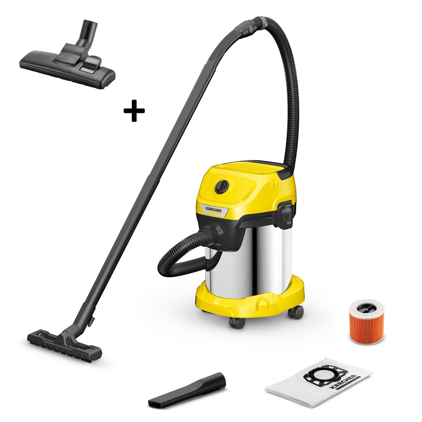 Karcher WD 3 S Wet and Dry Vacuum Cleaner & Floor Nozzle